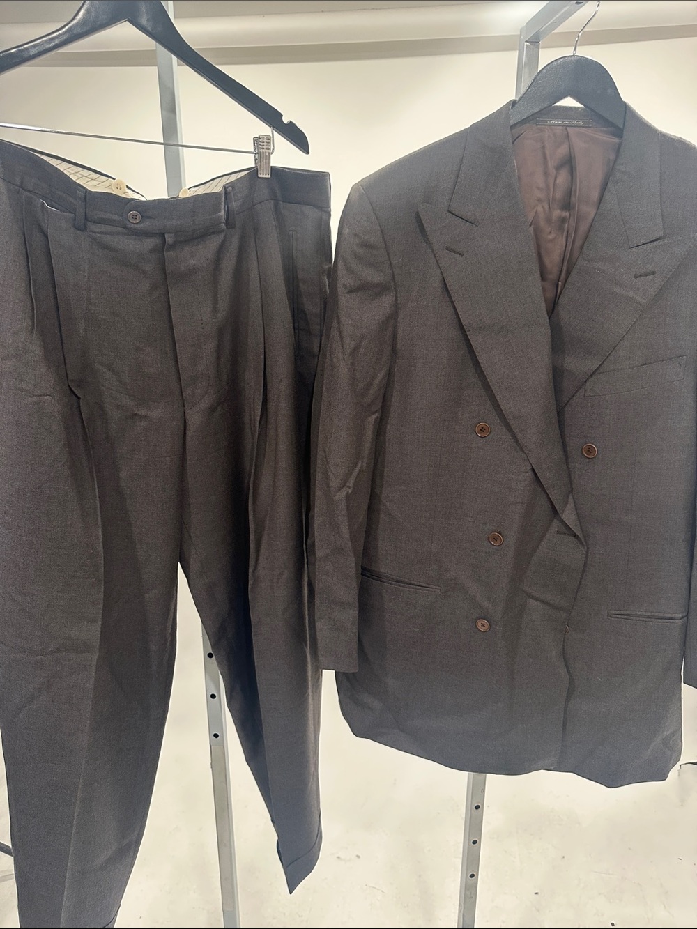 Ermengildo Zegna Men's Double-Breasted Blue Stripe Blazer and Trousers
